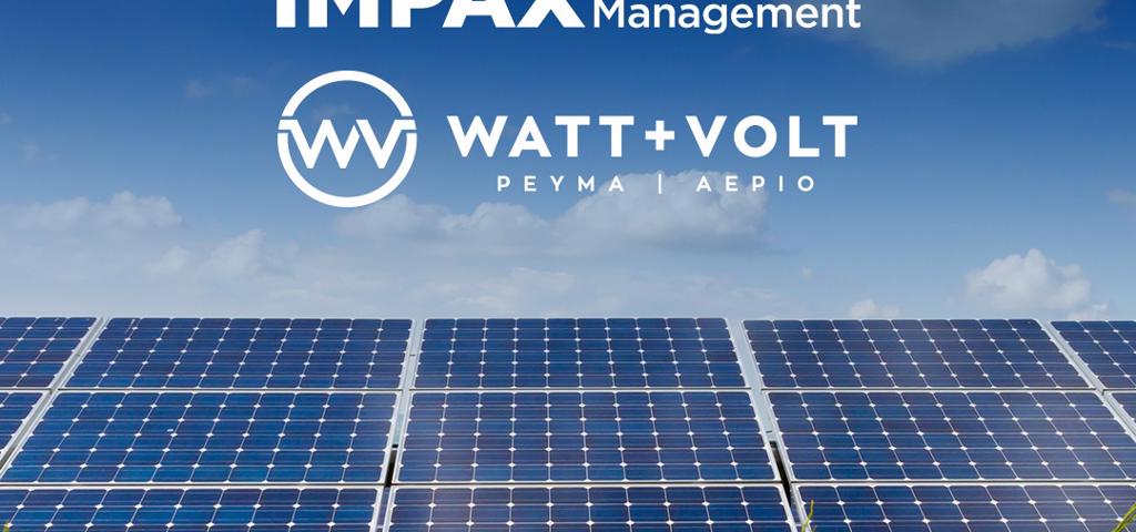 Κοινοπραξία WATT+VOLT και Impax Asset Management για Φ/Β Πάρκα στην Ελλάδα Κοινοπραξία WATT+VOLT και Impax Asset Management για Φ/Β Πάρκα στην Ελλάδα